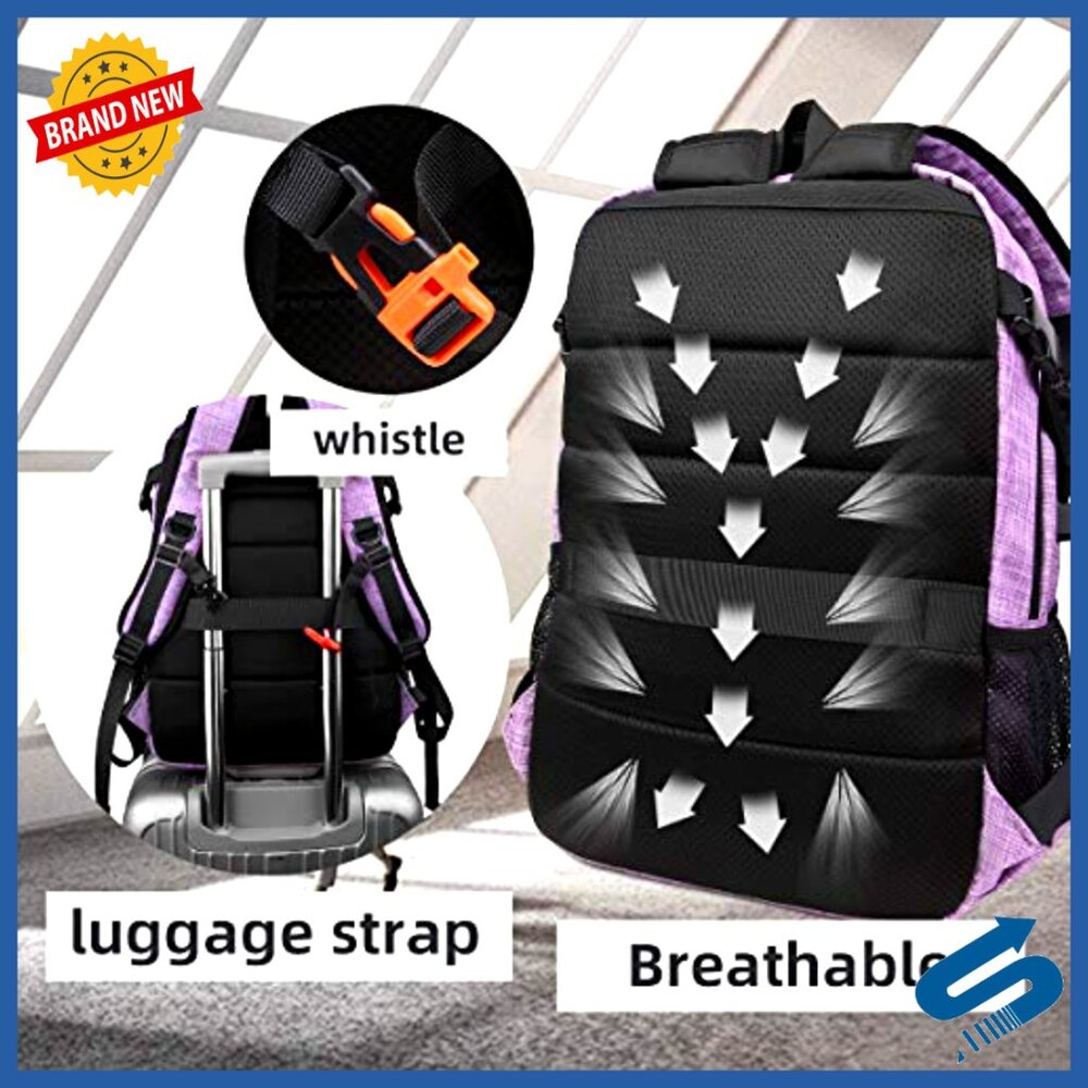 Large Laptop Backpack Durable Waterproof Travel C… - image 4